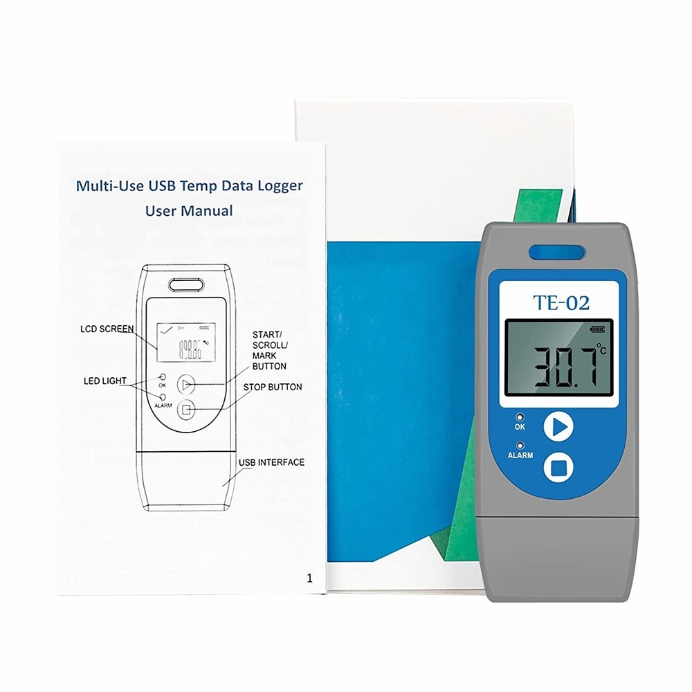 Temperature Data Logger, USB Temperature Data Recorder with PDF & CSV