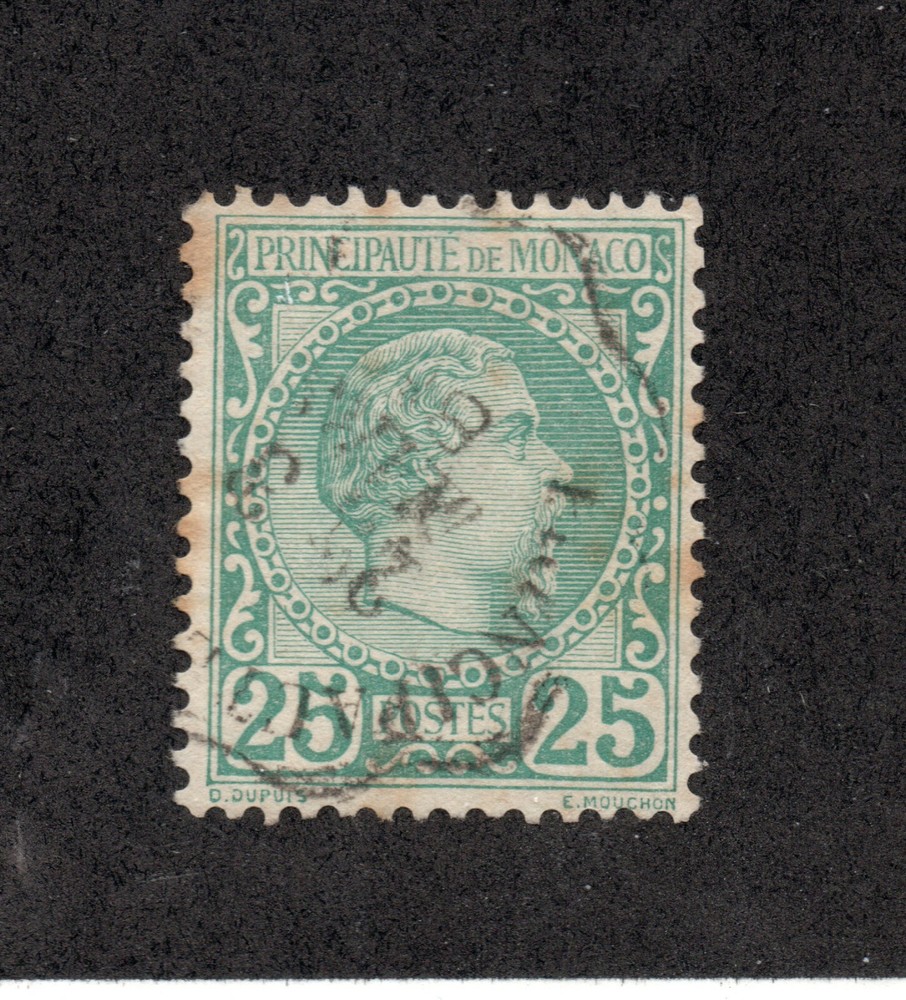 Monaco - Sc# 6 Used (tiny thin dot)    -    Lot 0720507
