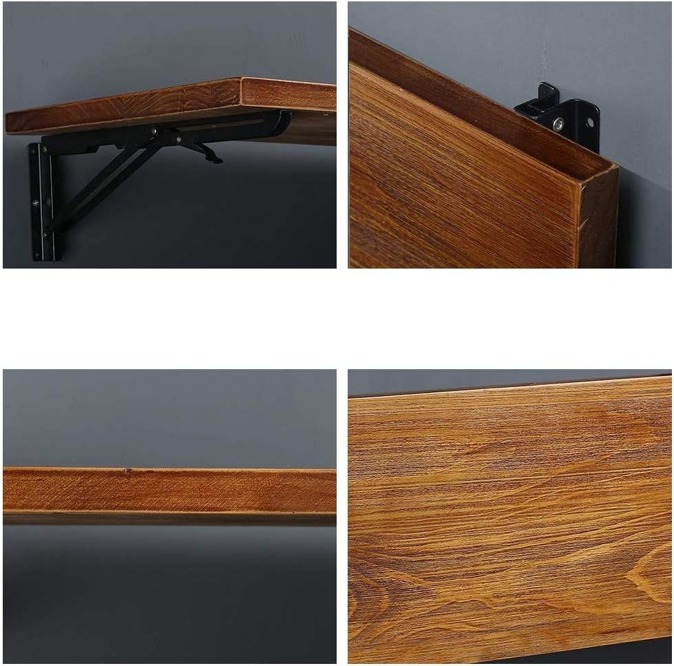 Versatile 40"x16" Wall-Mounted Drop Leaf Dining Table in Solid Pine Wood