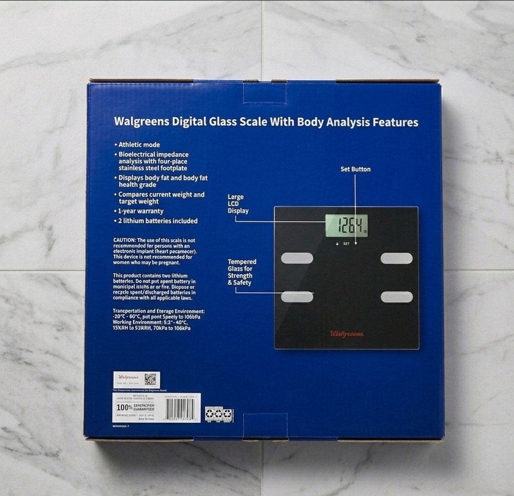 Digital Glass Scale With Body Analysis Scale Features.