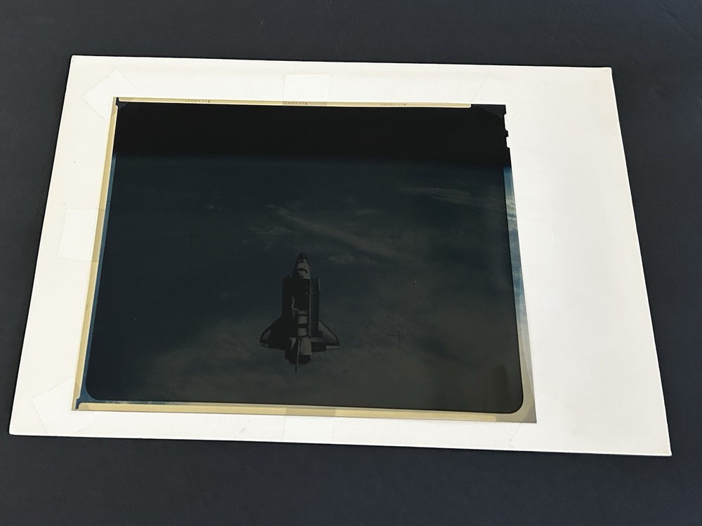 1983 NASA KSC Shuttle Challenger STS-7 Orbits Earth Presentation Transparency