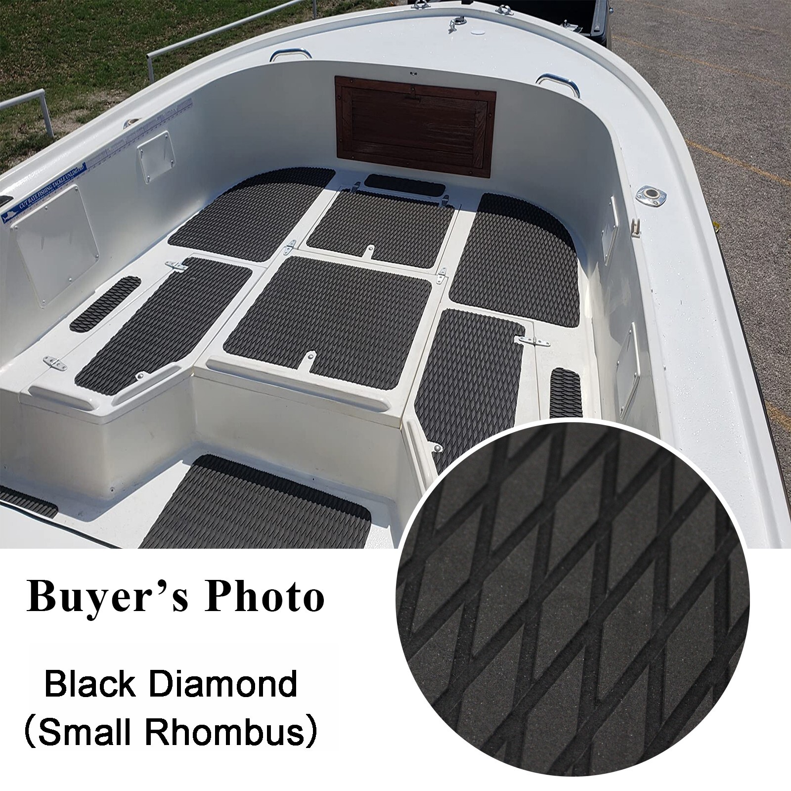 94''x35" EVA Foam Boat Decking Sheet Mat Teak Marine Yacht Flooring Paddle Pad