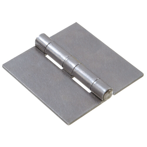 Hillman 2-1/2" Stainless Square Corner Weldable Surface Hinge, w/Fixed Pin