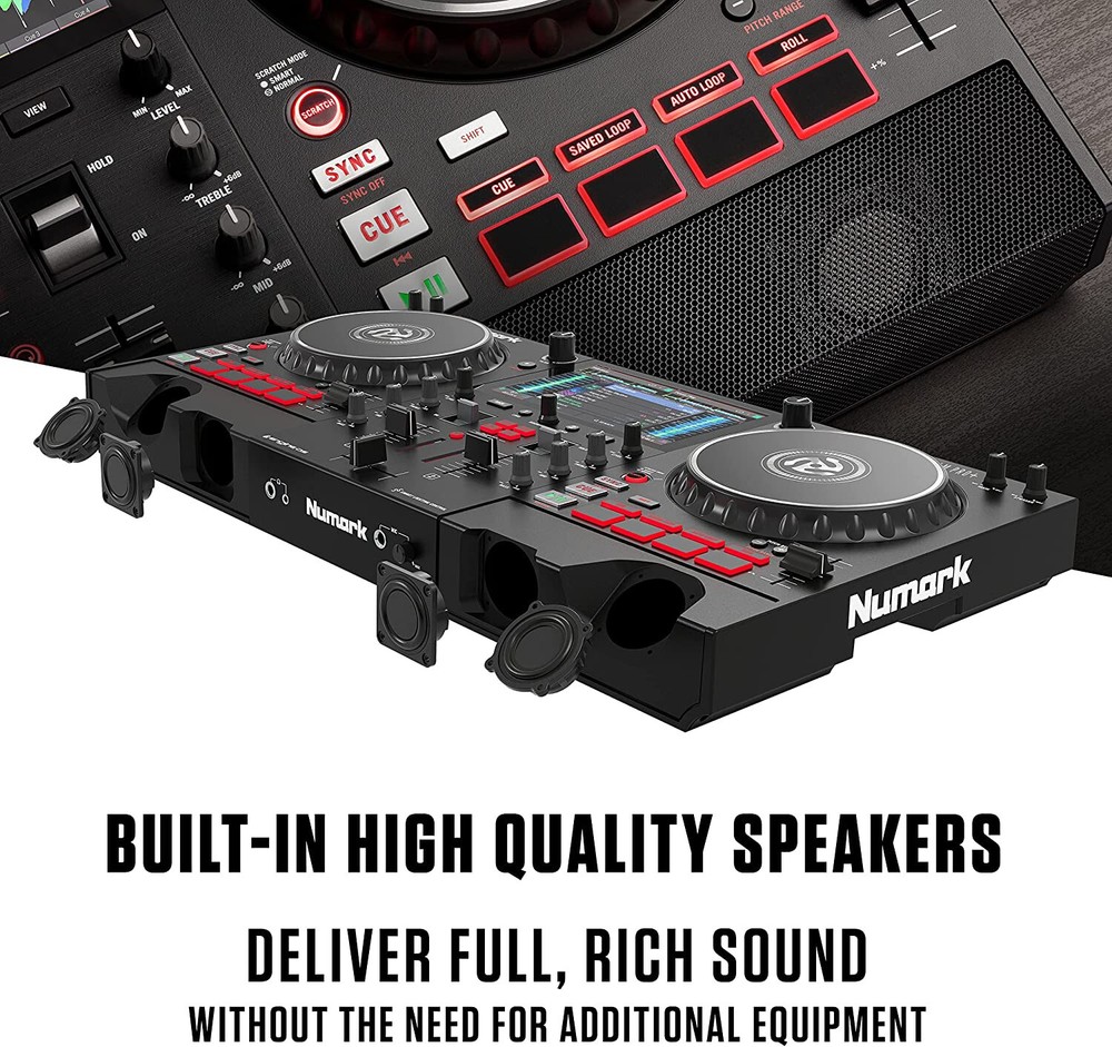 Numark Mixstream Pro+ Standalone DJ Controller Amazon Music, Serato & Virtual DJ