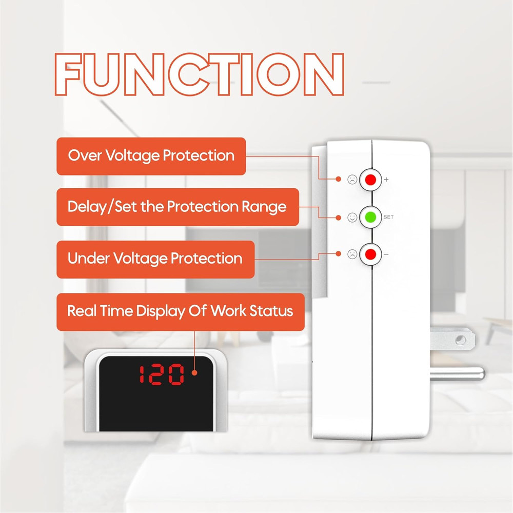 BXST 140J Surge Protector Voltage Protector One Outlet Plug Surge Protector for