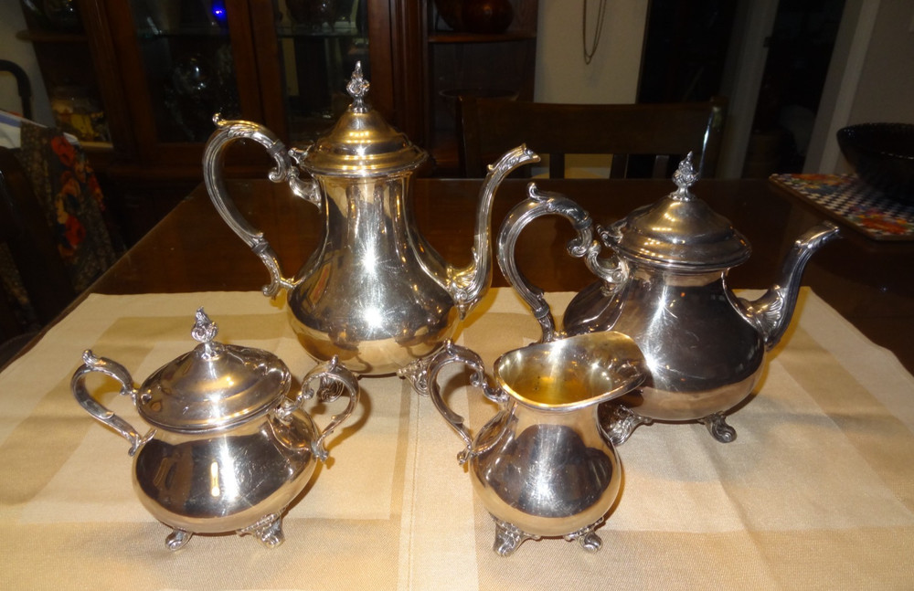 GORHAM ANTIQUE Silver Plate Tea & Coffee Service 5 Piece Set YC1903-C Signed