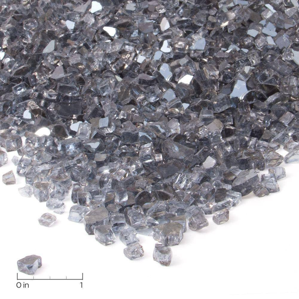 Grey Reflective Fire Glass
