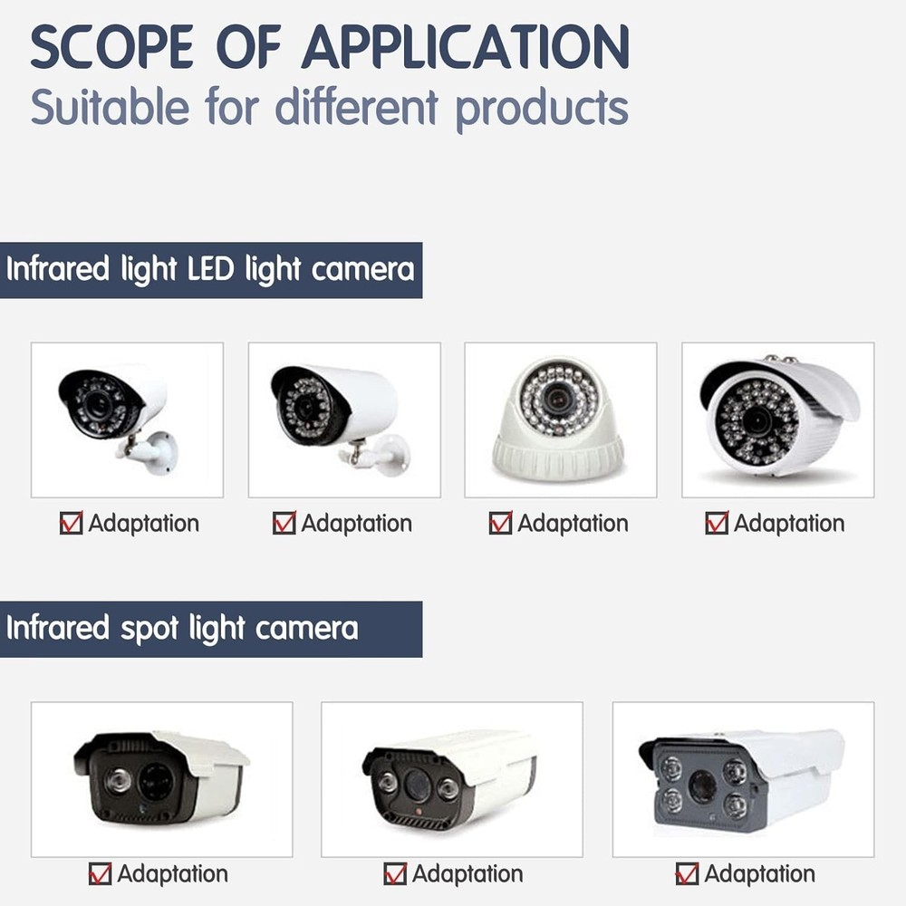 Universal Vertical Pole Mount Adapter Bracket for CCTV Security Camera 2 PACK