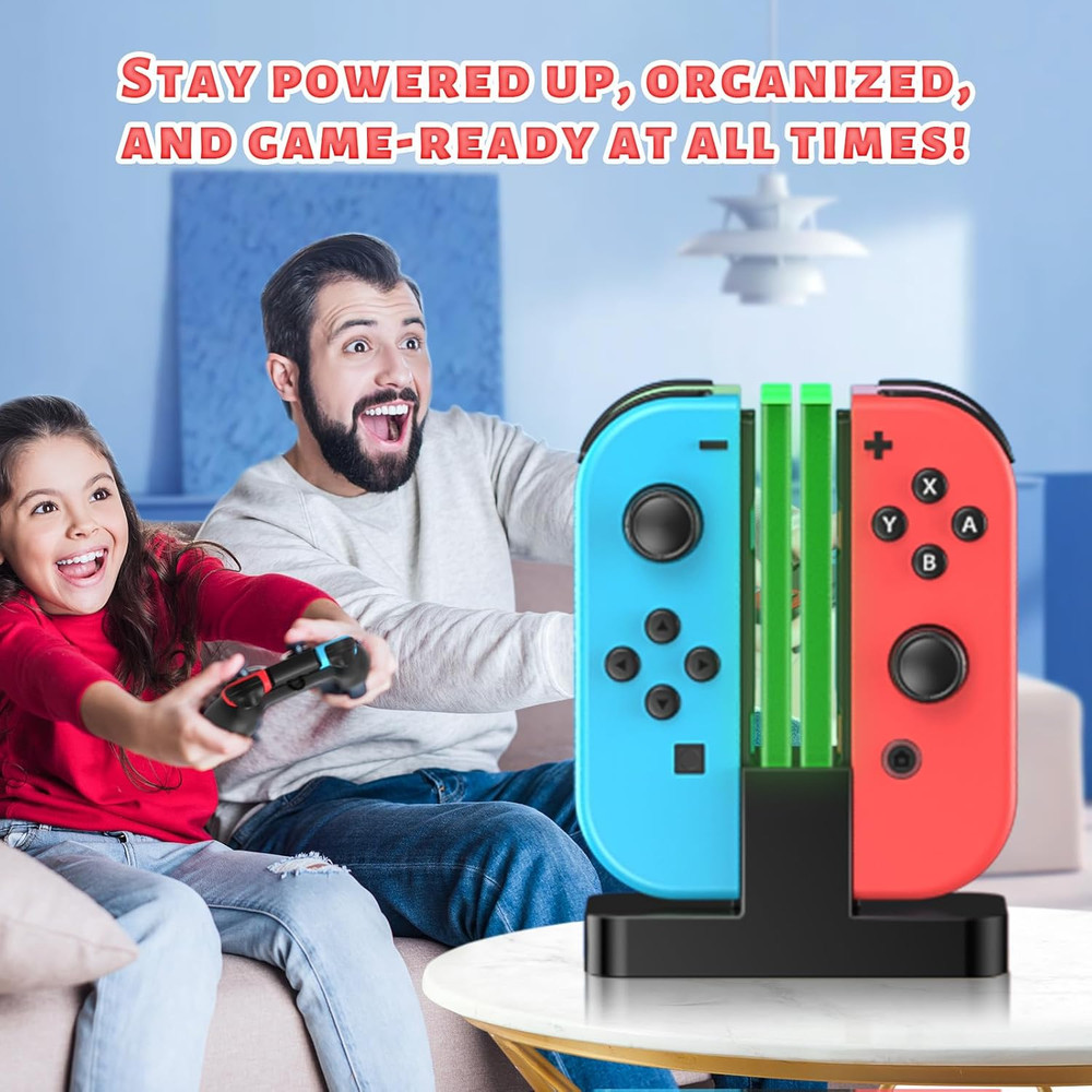 Fastsnail Charging Dock for Nintendo Switch Joy-Con & OLED with LED Indicator