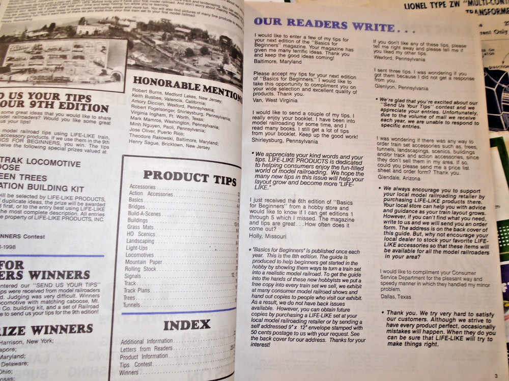 ASSEMBLING & OPERATING LIONEL TRAINS INSTRUCTIONS, 6 MINIATURE BILLBOARD SIGNS