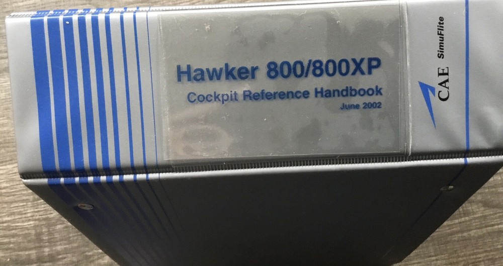 Hawker 800-800XP - Complete Cockpit Reference Handbook - CAE LIKE NEW!