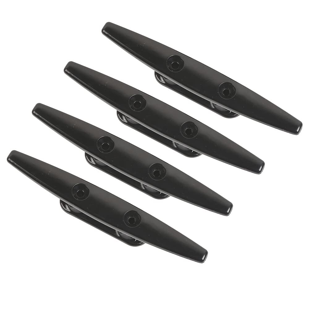 4PCS Black Nylon Dock Cleats Heavy Duty Plastic Boat Cleats for Docking