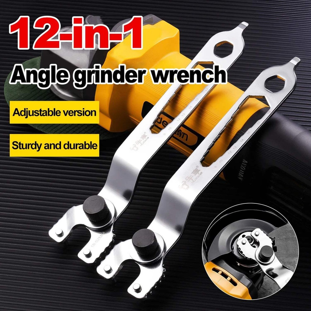 Adjustable Two Claw Angle Grinder Wrench Thickened High Hardness Repair Tool