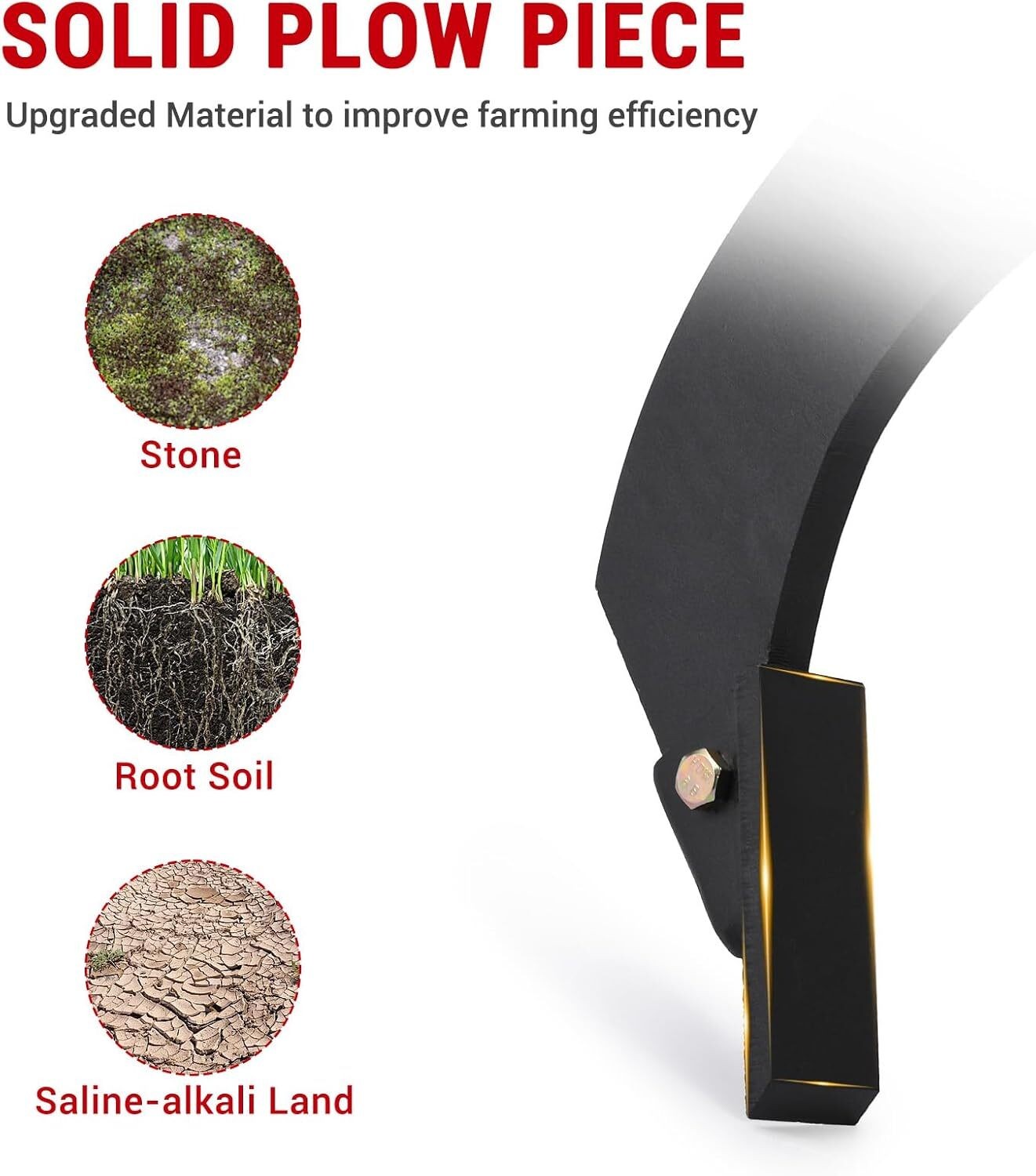 18'' Shank Middle Buster Plow Hitch Mounted Ripper w/ 2" Receiver for ATVs/UTVs