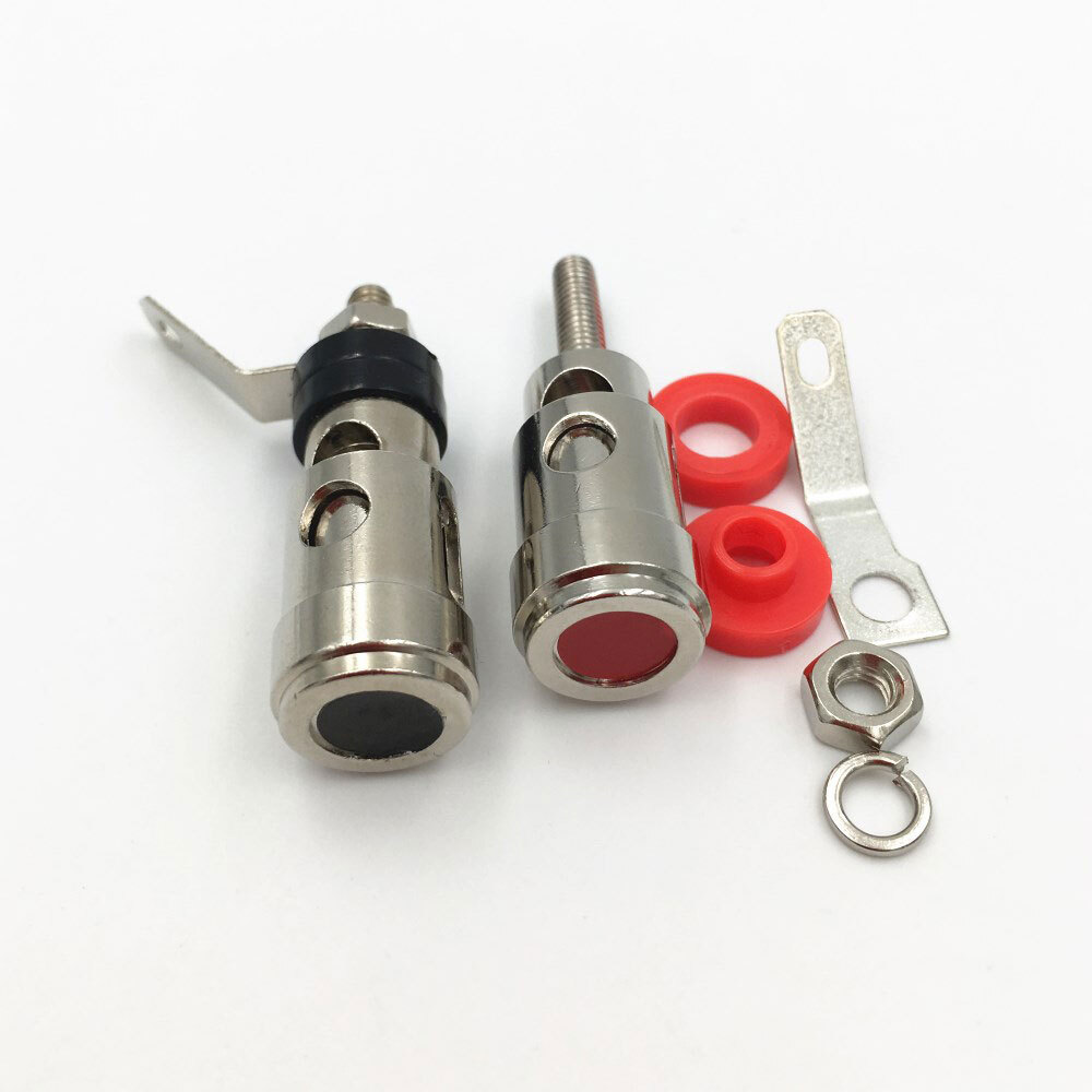 5PAIRS Speaker Audio AMP Terminal Binding Post Spring Loaded Type Nickel Plated