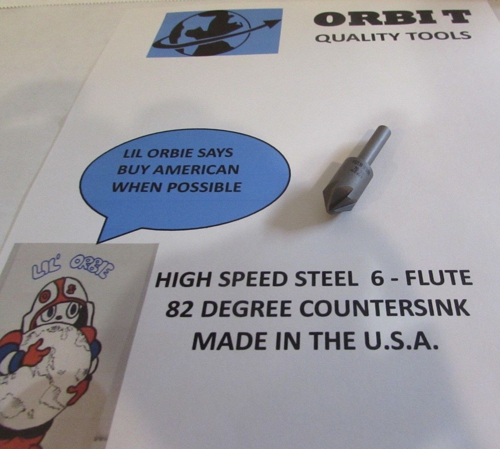 1/2"  6-FLUTE COUNTERSINK--U.S.A.--82 DEGREE