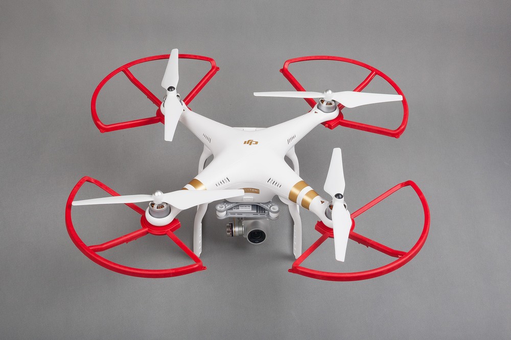 Snap On/Off Quick Mount Connect Prop Guards 4X Red for DJI Phantom 1 2 3