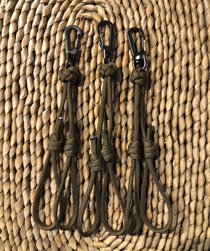 Duck Goose Removable Paracord Lanyard Double Loop Call Drops Walnut Brown