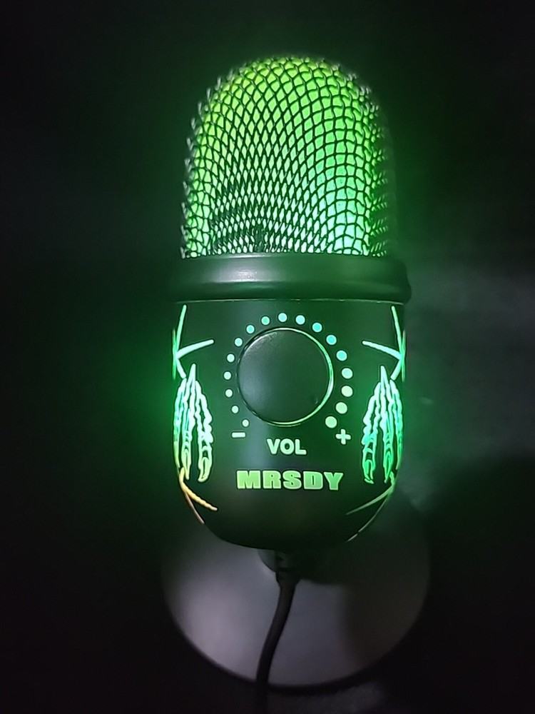 Professional LED Microphone Dynamic Recording Gaming Streaming Podcast (T40)