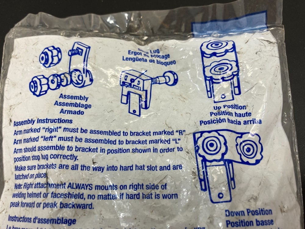 Sellstrom S61970 Faceshield Adapter,Slotted,Blk,Pr