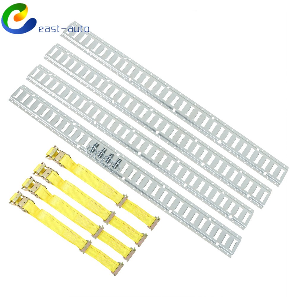 Silver 12 Pack 60" E Track Rail Sections With Mounting Hardware Fit For Trucks