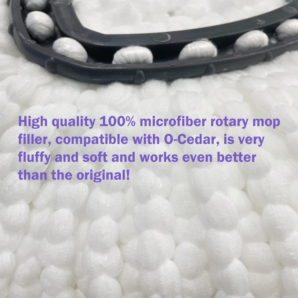 4 Pack Mop Replacement Heads for O-Ceda EasyWrin Spin Mop, Microfiber Spin Mo...