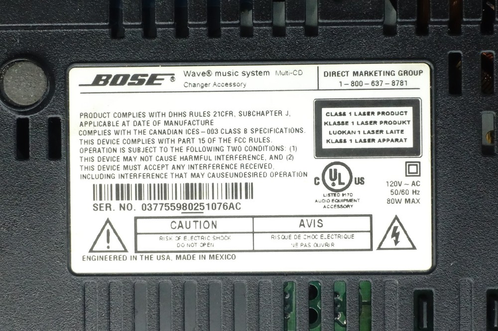 Bose Wave Music System Multi CD Changer Accessory 3 Disc Player Tested