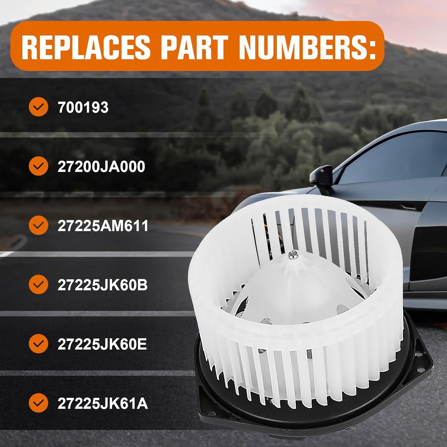 AC Heater Blower Motor w/Fan for 2007-2019 Infiniti FX35 G35 EX35 Nissan Altima