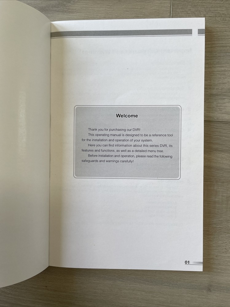 Standalone DVR 4Ch User's Manual