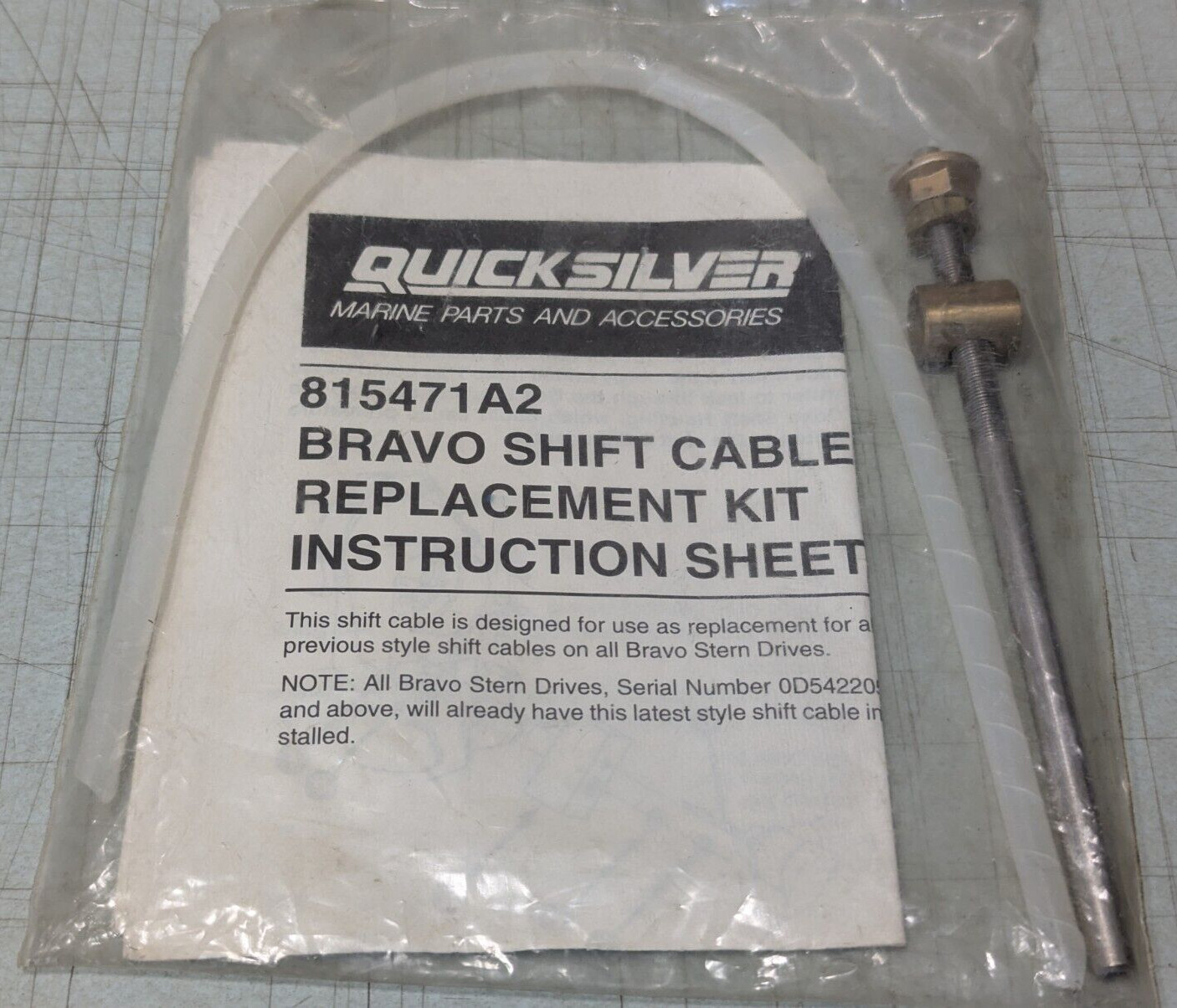 Genuine Mercury MerCruiser Bravo Shift Cable Replacement Kit 815471A2 NEW OEM