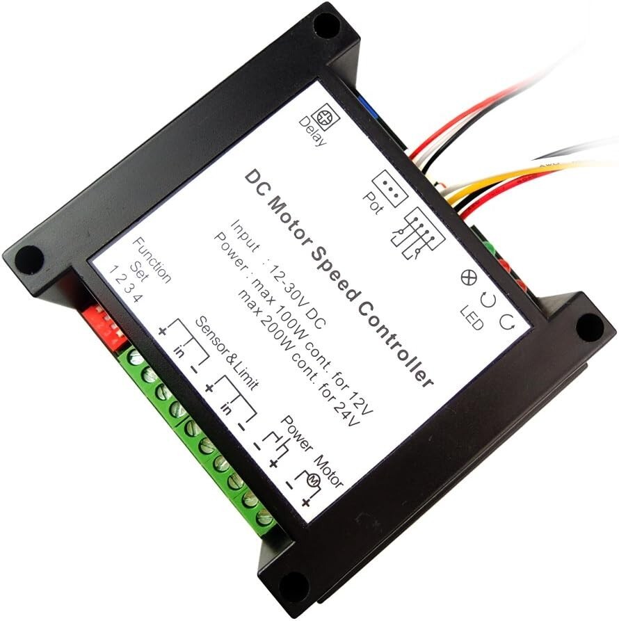 12V-30V 24V 200W DC Wireless Remote Motor Speed Controller Adjustable Reversible