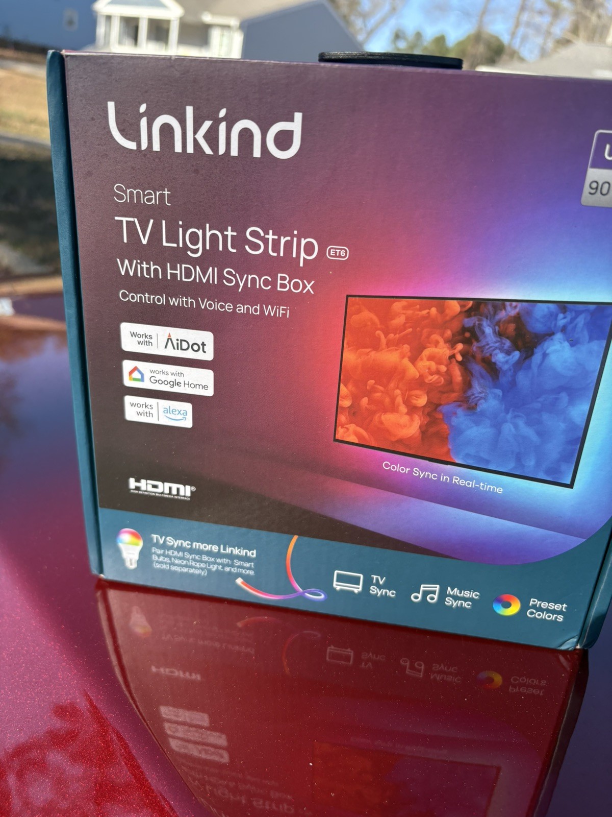 Linkind Smart TV Light Strip w/ HDMI Sync Box  LS0600116267 NEW FREE SHIP
