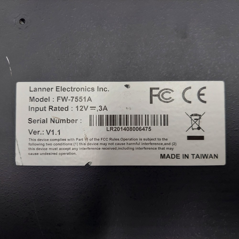 Lanner Electronics FW-7551A Network Appliance