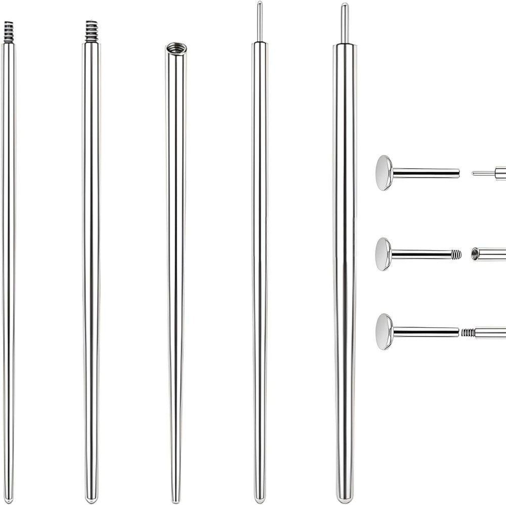 Safe and Easy Piercing Kit with Threadless Tools for Ear, Nose, Lip, Eyebrow