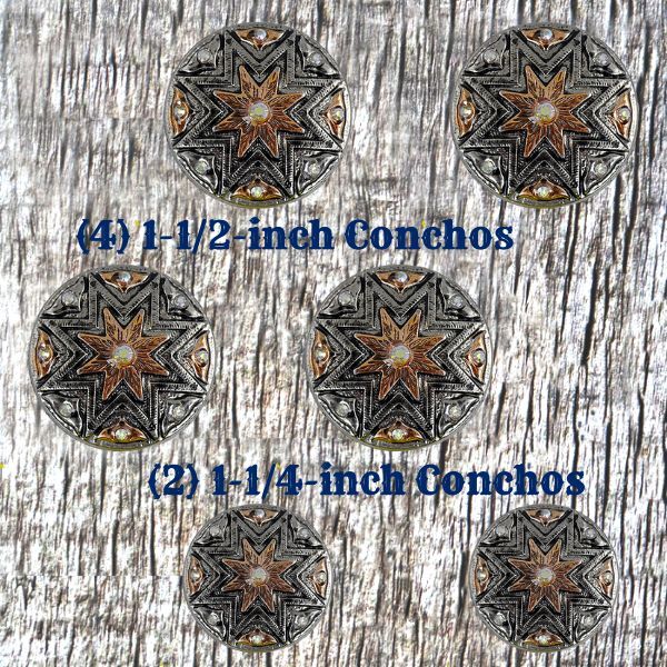 Angel Fire Concho Saddle Set  CON419-A-2-SD-SET