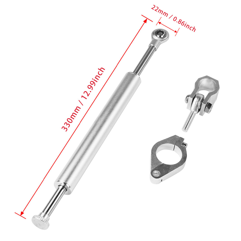Universal Motorcycle Silver Stabilizer Steering Damper Fork For Honda CB1000R