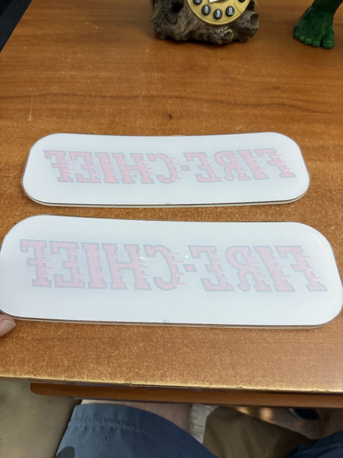 Fire chief gasoline Repro glass display 10 inch Advertising