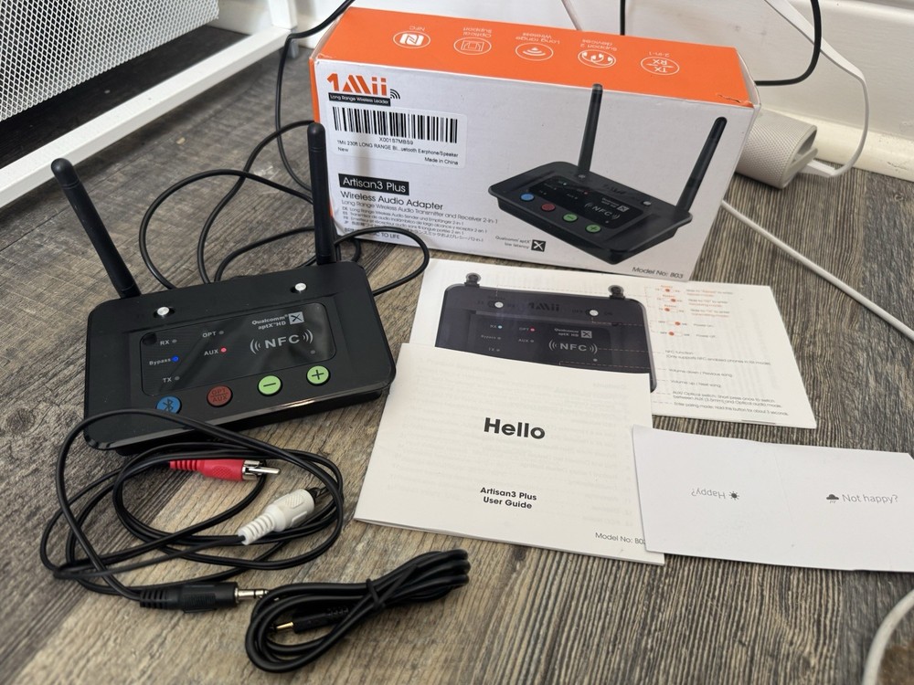 B03 Plus Bluetooth 5.0 Transmitter Receiver for TV, HiFi Wireless Audio Adapter