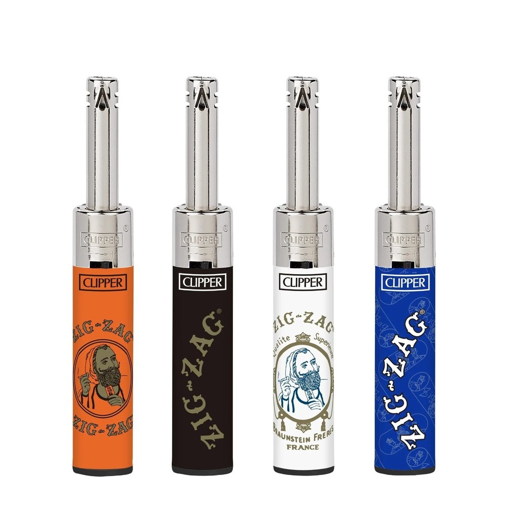 Clipper Zig-Zag Safe Clipper Mini Tube Refillable Lighters Assorted Colors