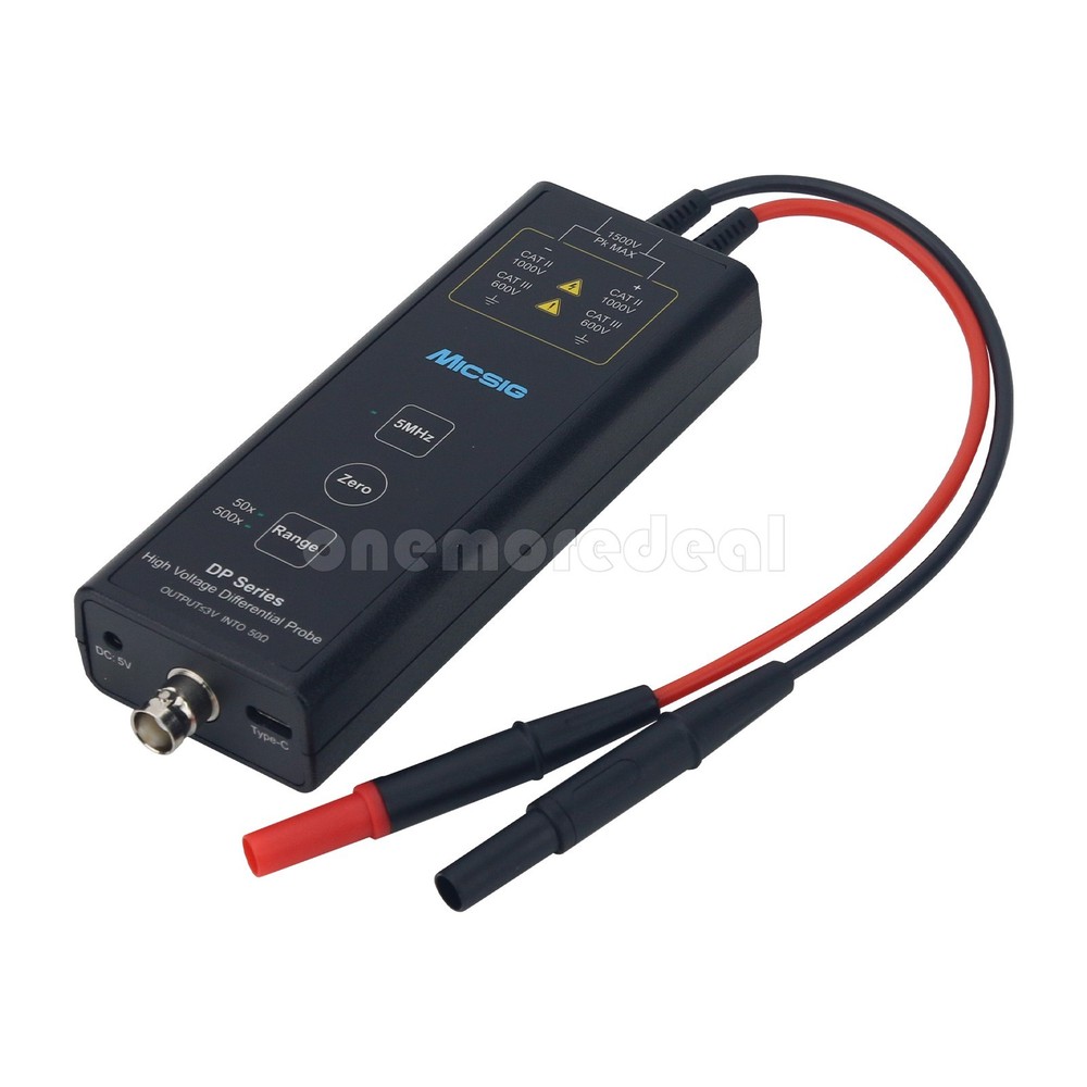 Micsig High-Voltage Differential Probe Dual Range Selection Oscilloscope Probe
