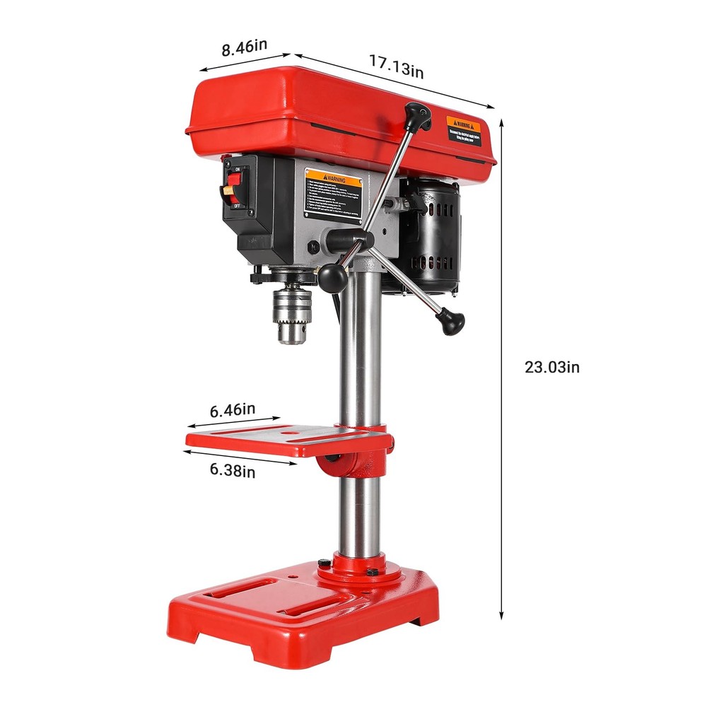 8'' Benchtop Drill Press 2.5Amp Benchtop Drill Machine with 5 Speed Adjustable