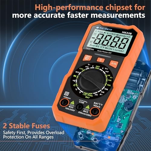 Multimeter Tester Digital Multimeter with DC AC Voltmeter and Ohm 2000 Counts