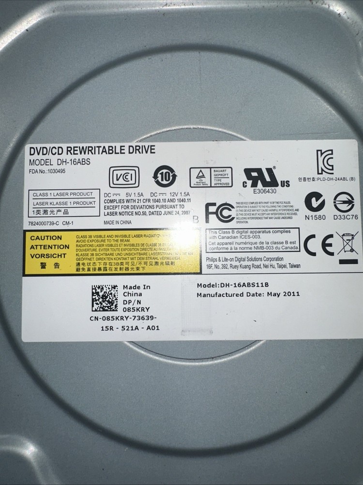 DVD/CD Rewritable Drive DH-16ABS(DH-16ABS11B)