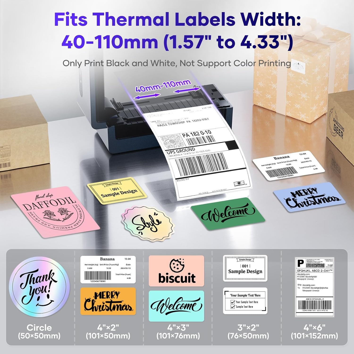 iDPRT Thermal shipping Label Printer Bluetooth 4x6 for USPS UPS Amazon eBay Etsy