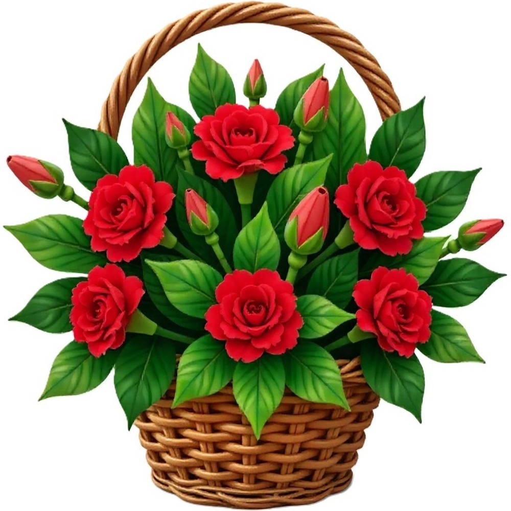 30 Custom Red Carnation Wicker Basket Personalized Address Labels