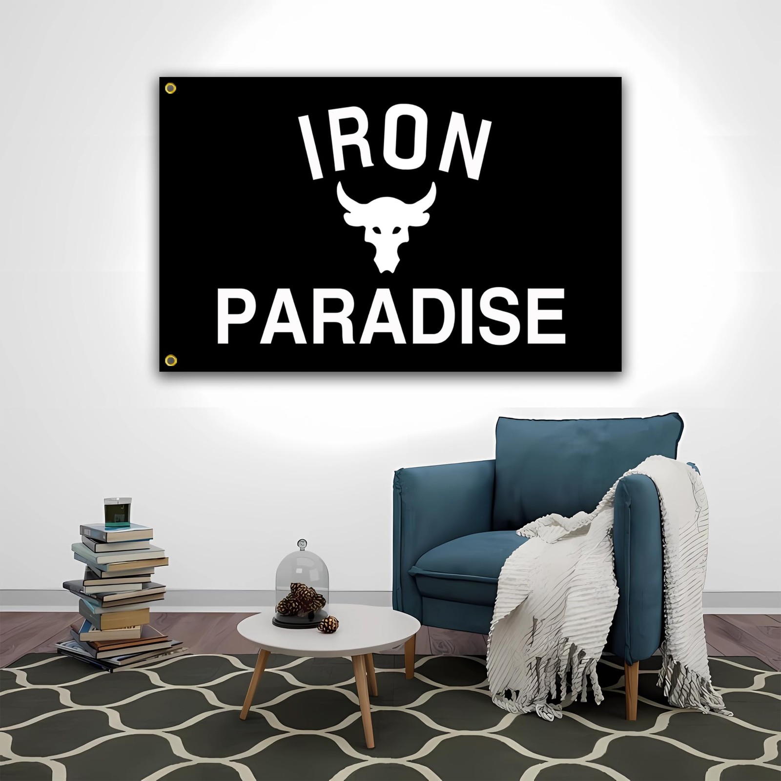 Iron Paradise Flag 3x5 Ft Motivational Flag Fitness Inspirational Flags for R...