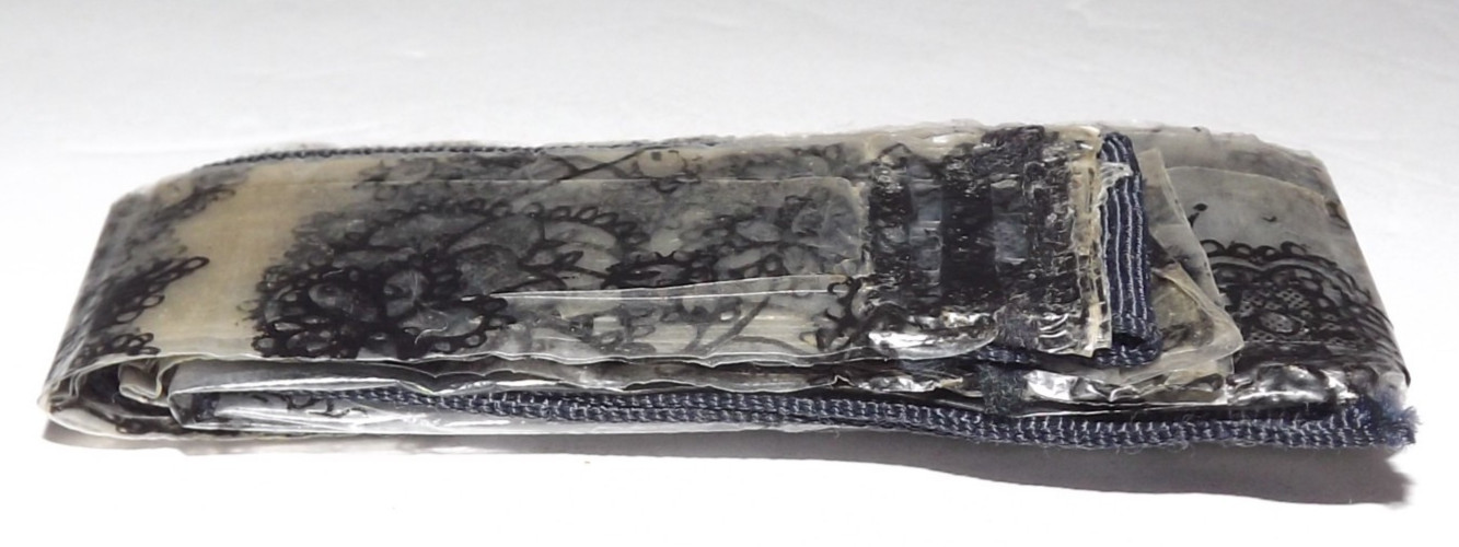 Vintage Rain Bonnet In Pouch Lady In Blue Bonnet By John Strevens