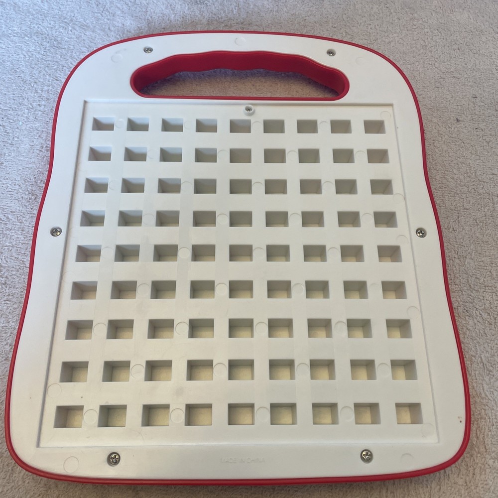 Push-n-Learn math Tables Plastic Educational Math Toy Vtg Red