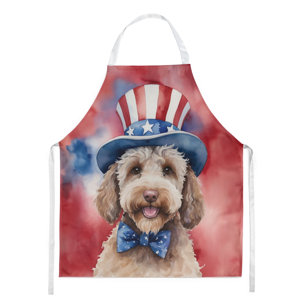 Labradoodle Blonde Patriotic American Apron
