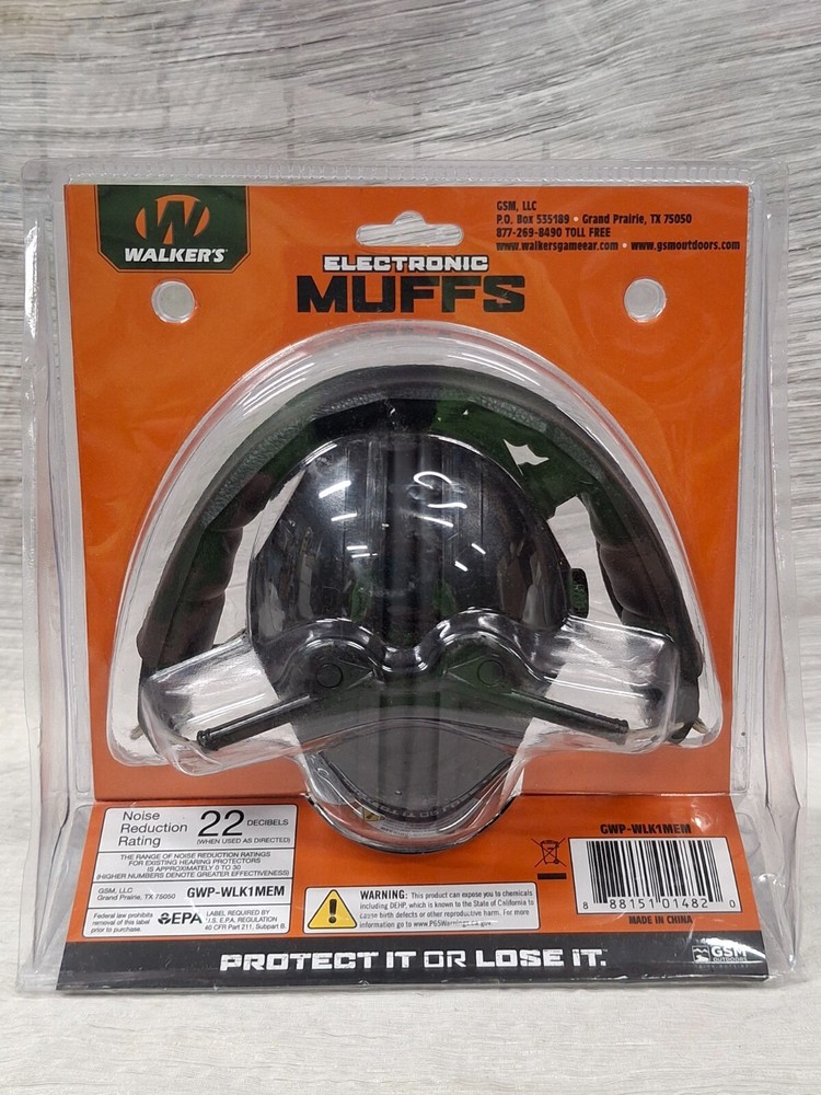 Walker's Electronic 50DB Muffs NEW